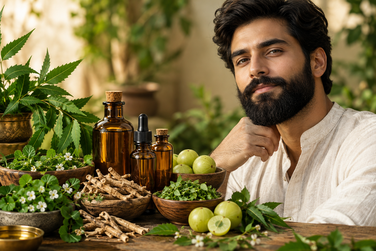 The Ayurvedic Science Behind Beard Growth: Why Botanical Oils Work Better Than Chemicals