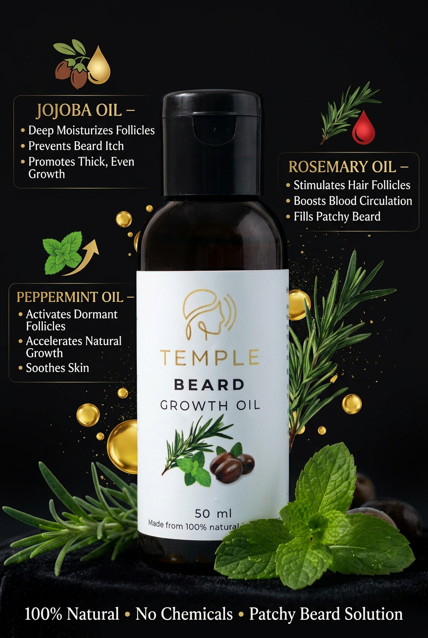 Temple Beard Growth & Conditioning Oil